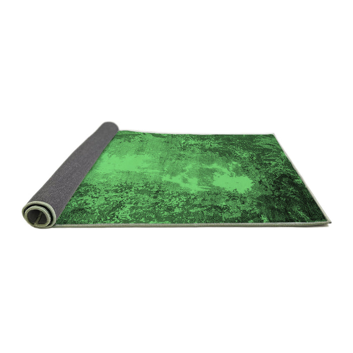Sideview of Oriental Emerald Green Industrial Rug, urb2074emgrn