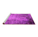 Sideview of Machine Washable Oriental Pink Industrial Rug, wshurb2075pnk