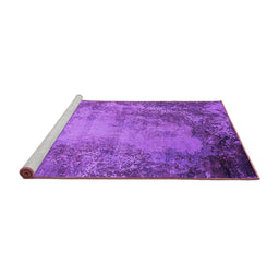 Sideview of Machine Washable Oriental Purple Industrial Area Rugs, wshurb2075pur