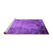 Sideview of Machine Washable Oriental Purple Industrial Area Rugs, wshurb2075pur