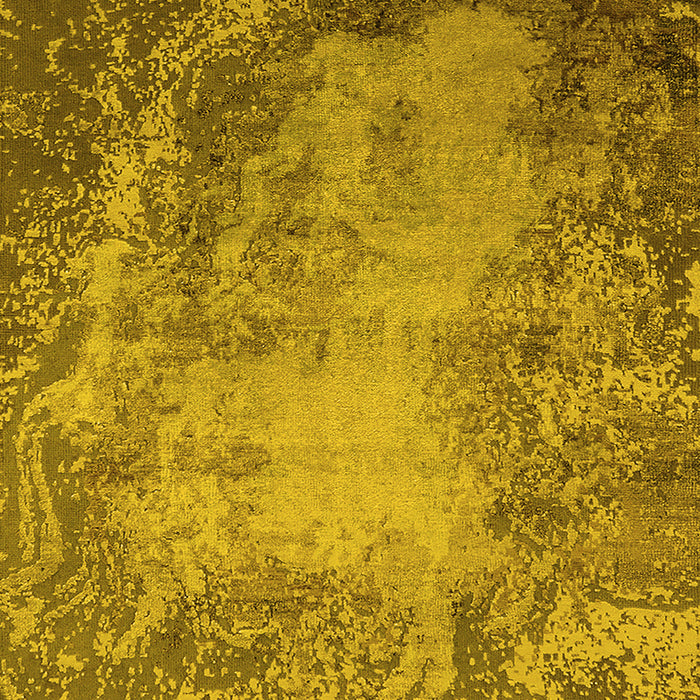 Machine Washable Oriental Yellow Industrial Rug, wshurb2075yw