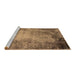 Sideview of Machine Washable Oriental Brown Industrial Rug, wshurb2075brn