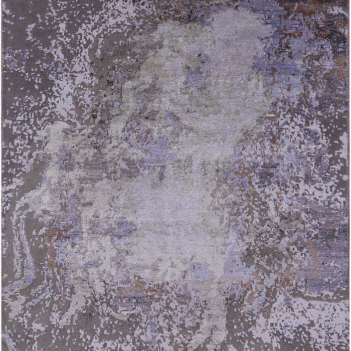 Mid-Century Modern Carbon Gray Oriental Rug, urb2075