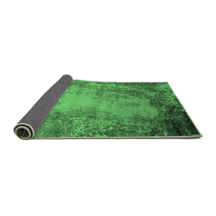 Sideview of Oriental Emerald Green Industrial Rug, urb2075emgrn
