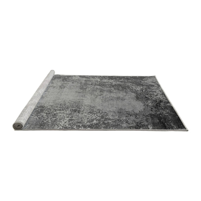 Sideview of Machine Washable Oriental Gray Industrial Rug, wshurb2075gry