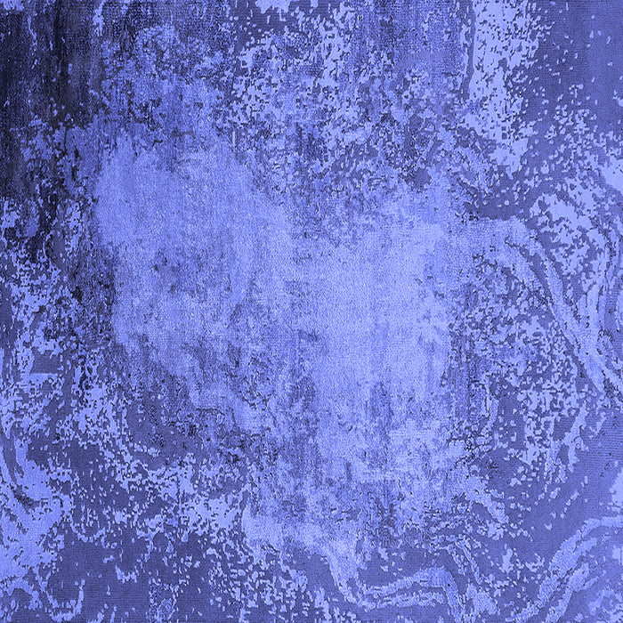 Square Machine Washable Oriental Blue Industrial Rug, wshurb2075blu