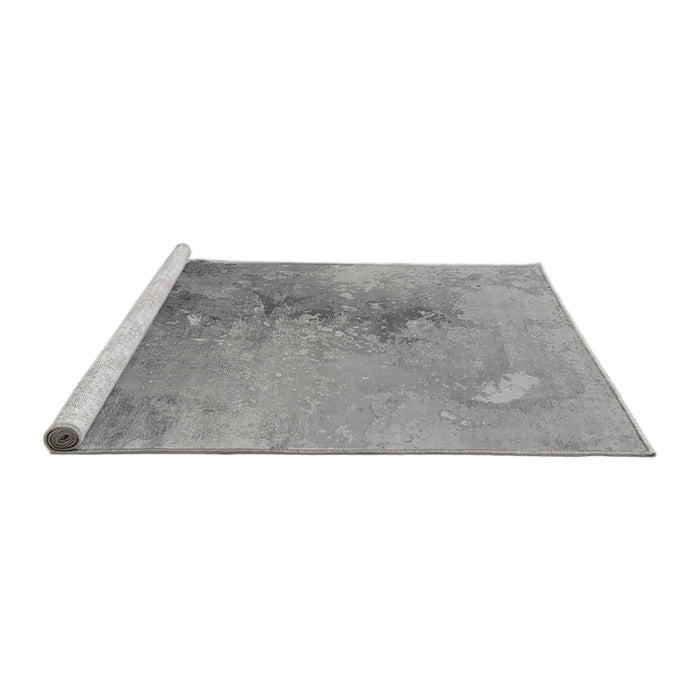 Sideview of Machine Washable Oriental Gray Industrial Rug, wshurb2076gry
