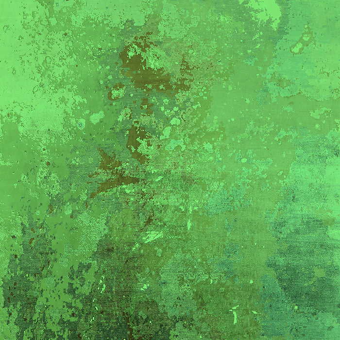 Machine Washable Oriental Green Industrial Area Rugs, wshurb2076grn