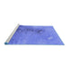 Sideview of Machine Washable Oriental Blue Industrial Rug, wshurb2076blu