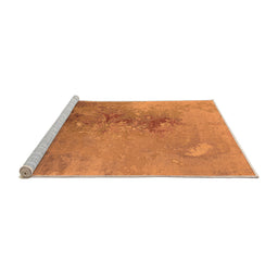 Sideview of Machine Washable Oriental Orange Industrial Area Rugs, wshurb2076org