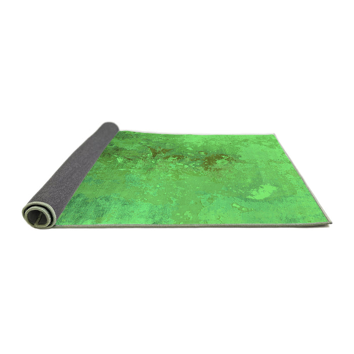 Sideview of Oriental Green Industrial Rug, urb2076grn