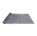 Sideview of Mid-Century Modern Blue Gray Oriental Rug, urb2077