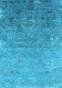 Oriental Light Blue Industrial Rug, urb2077lblu