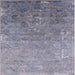 Square Mid-Century Modern Blue Gray Oriental Rug, urb2077