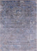 Mid-Century Modern Blue Gray Oriental Rug, urb2077