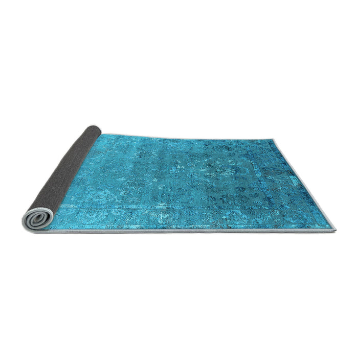 Sideview of Oriental Light Blue Industrial Rug, urb2077lblu