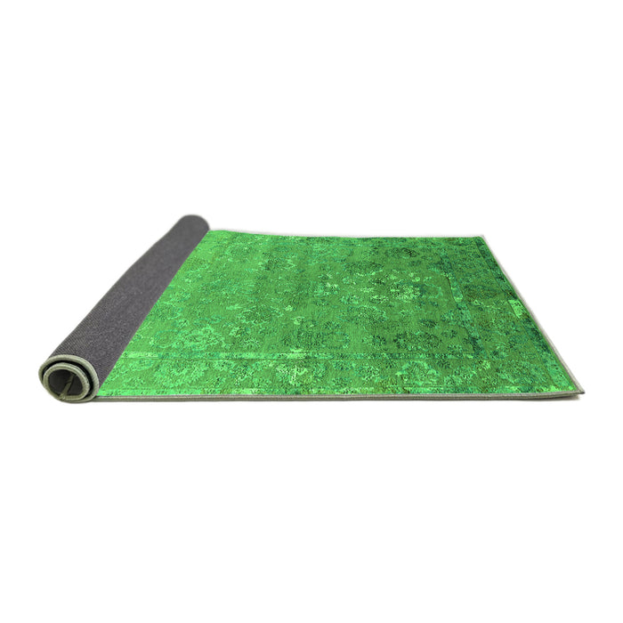 Sideview of Oriental Green Industrial Rug, urb2077grn