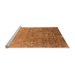 Sideview of Machine Washable Oriental Orange Industrial Area Rugs, wshurb2077org