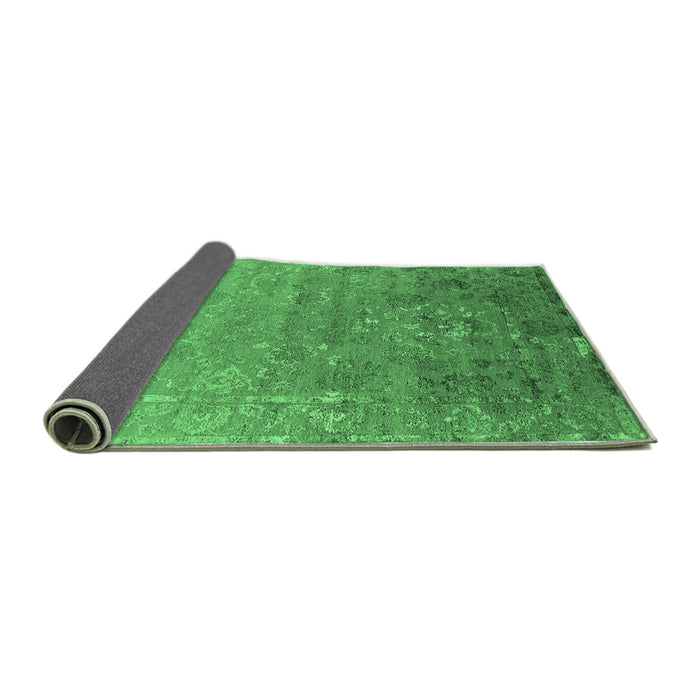 Sideview of Oriental Emerald Green Industrial Rug, urb2077emgrn