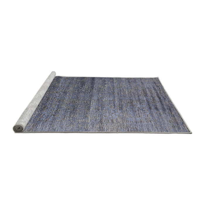 Sideview of Machine Washable Industrial Modern Purple Navy Blue Rug, wshurb2078