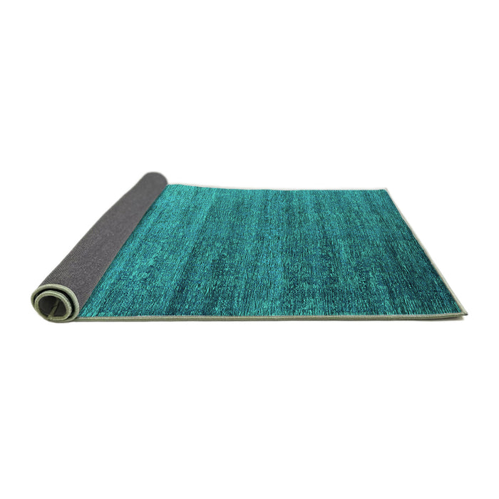 Sideview of Oriental Turquoise Industrial Rug, urb2078turq
