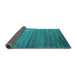 Sideview of Oriental Turquoise Industrial Rug, urb2078turq