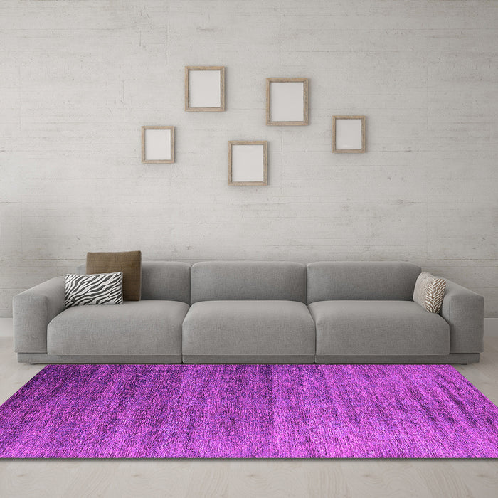 Machine Washable Oriental Pink Industrial Rug in a Living Room, wshurb2078pnk