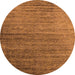 Round Oriental Orange Industrial Rug, urb2078org