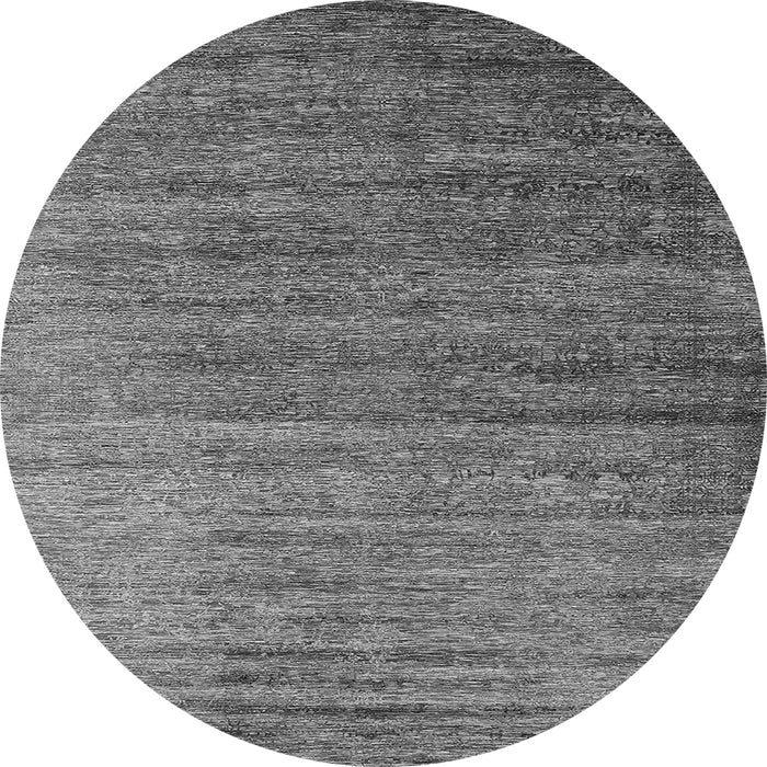 Round Oriental Gray Industrial Rug, urb2078gry