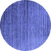 Round Oriental Blue Industrial Rug, urb2078blu