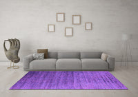 Machine Washable Oriental Purple Industrial Rug, wshurb2078pur