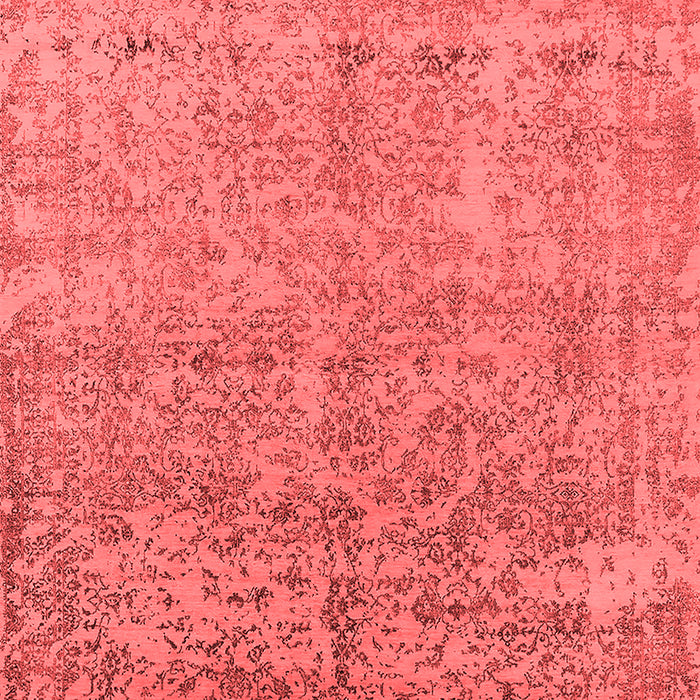 Machine Washable Oriental Red Industrial Rug, wshurb2079red