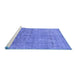 Sideview of Machine Washable Oriental Blue Industrial Rug, wshurb2079blu