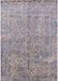 Mid-Century Modern Silver Pink Oriental Rug, urb2079