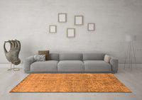 Machine Washable Oriental Orange Industrial Rug, wshurb2079org