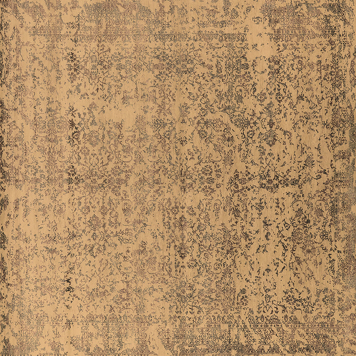 Square Oriental Brown Industrial Rug, urb2079brn