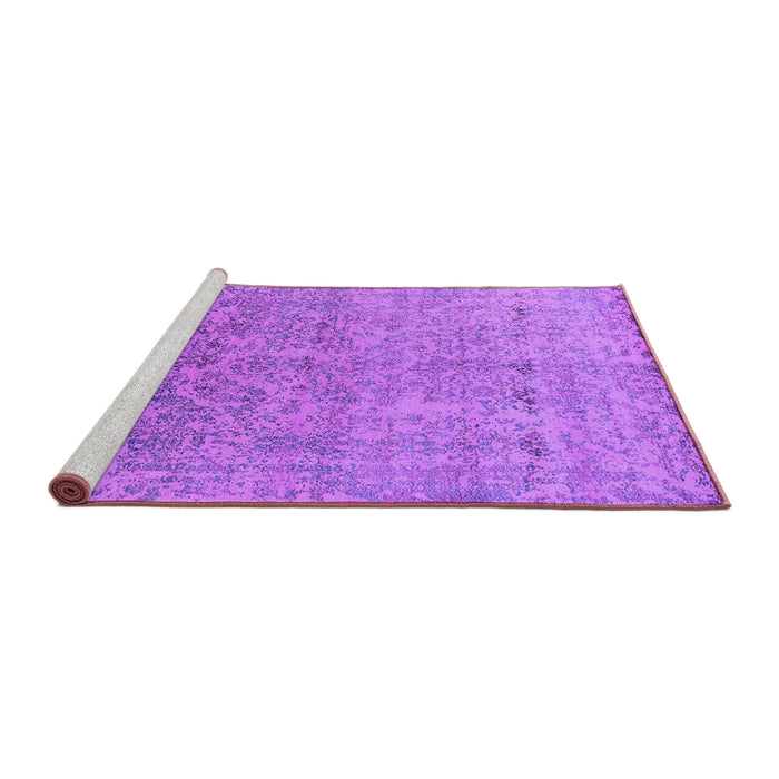 Sideview of Machine Washable Oriental Purple Industrial Area Rugs, wshurb2079pur