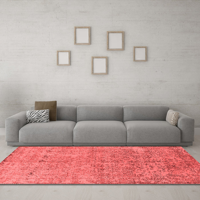 Industrial Red Washable Rugs