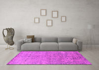 Machine Washable Oriental Pink Industrial Rug, wshurb2079pnk