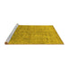 Sideview of Machine Washable Oriental Yellow Industrial Rug, wshurb2079yw