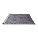 Sideview of Machine Washable Industrial Modern Dark Gray Rug, wshurb2080