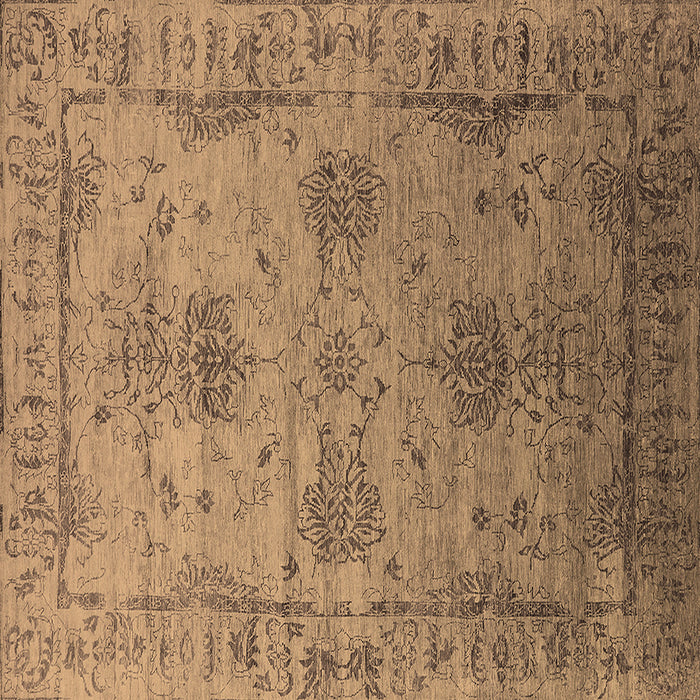 Square Oriental Brown Industrial Rug, urb2080brn