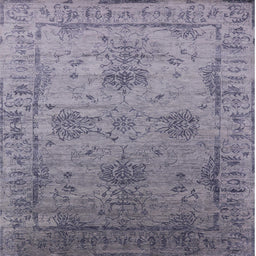 Square Machine Washable Industrial Modern Dark Gray Rug, wshurb2080