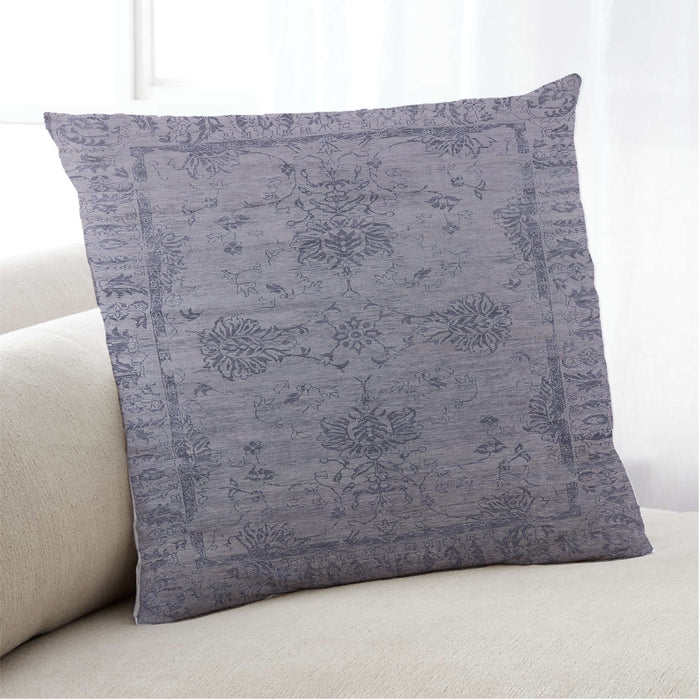 Lifestyle Image of Mid-Century Modern Urban Square Dark Gray Throw Pillow, 18 inch by 18 inch, pwurb2080