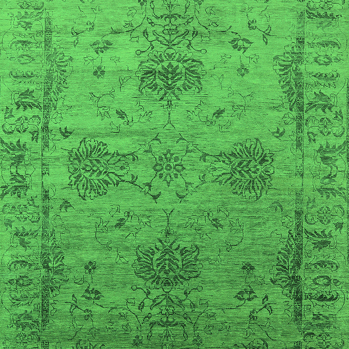 Machine Washable Oriental Green Industrial Area Rugs, wshurb2080grn