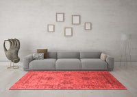 Machine Washable Oriental Red Industrial Rug, wshurb2080red