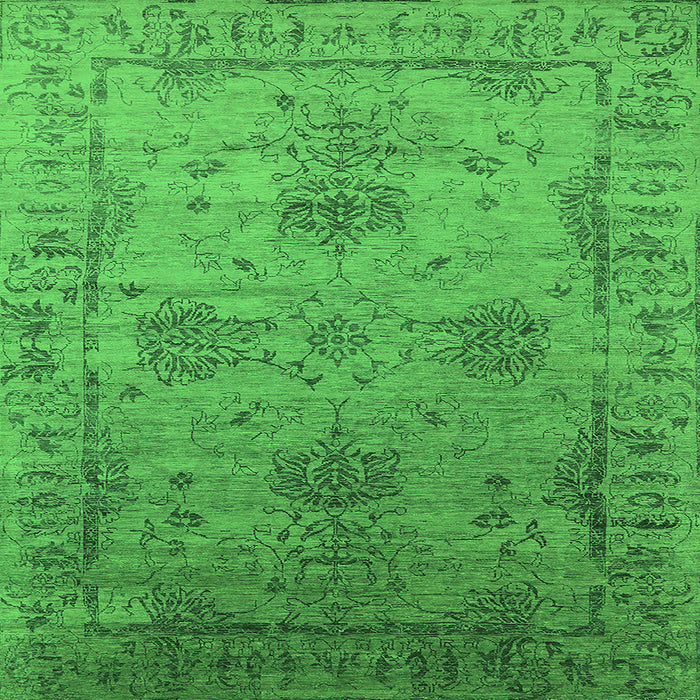 Square Oriental Green Industrial Rug, urb2080grn