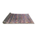 Sideview of Mid-Century Modern Maroon Purple Oriental Rug, urb2081