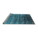 Sideview of Machine Washable Oriental Light Blue Industrial Rug, wshurb2081lblu