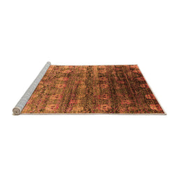 Sideview of Machine Washable Oriental Orange Industrial Area Rugs, wshurb2081org